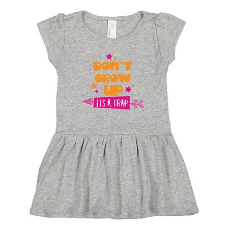 

Inktastic Don t Grow Up It s A Trap Stars - Orange Pink Girls Toddler Dress