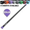 thumbnail image 2 of PRISP Weighted Exercise Workout Bar - Total Body Weight Bar for Home Gym, Fitness, Yoga and Strength Training, 2 of 7