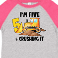 thumbnail image 4 of Inktastic I'm 5 and Crushing It Construction 5th Birthday Boys or Girls Toddler T-Shirt, 4 of 5