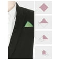 thumbnail image 3 of INSPIRE CHIC Men's Cotton Handkerchiefs Solid Color Pocket Square for Men Green One Size, 3 of 4