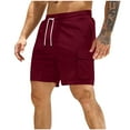 thumbnail image 2 of Sentmoon Cargo Shorts for Men Breathable Summer Loose High Waist Mens Corduroy Shorts Drawstring Solid Color Running Shorts Multi Pocket 2025 Athletic for Relaxing at Home Red S, 2 of 7