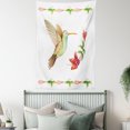 thumbnail image 4 of Hummingbirds Decorations Wall Hanging Tapestry, Hummingbird Flying over A Fuchsia Flower Stem Watercolor Effect Art Print, Bedroom Living Room Dorm Accessories, 60 X 80 Inches, by Ambesonne, 4 of 5
