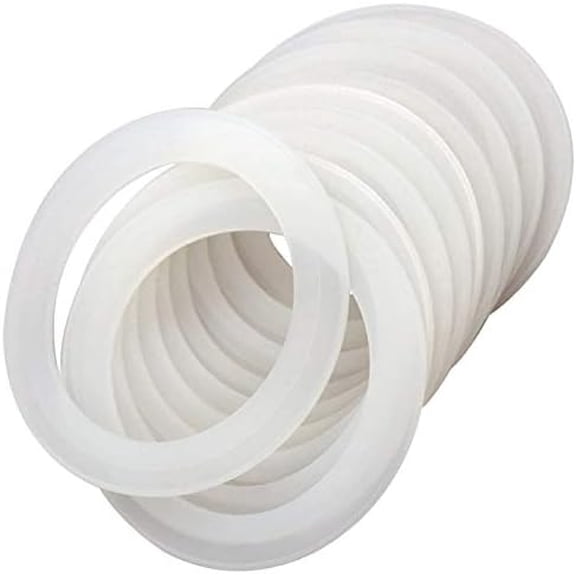 12 Pack Rubber Seals for Glass Jars, Replacement Silicone Gasket Seal Ring, Silicone seals for 2.75 Inch / 70mm Regular Mouth Canning Jar (White)$$Home Decor, Kitchen, & Other