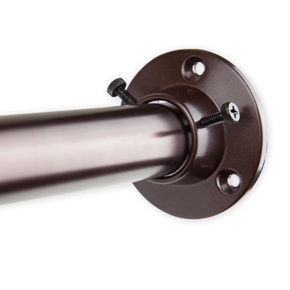 Contemporary Home Living 48" Bronze Room Divider and Closet Rod with Socket