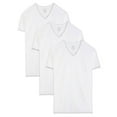 thumbnail image 2 of Fruit of The Loom Men's 3 Pack Dual Defense Tag Free V Neck T Shirts White XL, 2 of 3