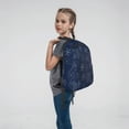 thumbnail image 6 of Honeii Snowflake Dark Blue Print Lightweight Backpacks,Carry on Backpack,Durable Backpack for School, Work & Travel, 6 of 7