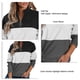 thumbnail image 3 of Sudadera con media cremallera Costura Bloque de color Sólido Elegante Manga larga Ajuste holgado Jersey informal Top Gris XL, 3 of 4