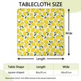 thumbnail image 2 of Yellow Lemon Fruit Slices White Pattern Square Fitted Tablecloth with Elastic Edge,Square Table Cover,Washable Elastic Table Cover for Home Kitchen Party Decor 36"x36", 2 of 6