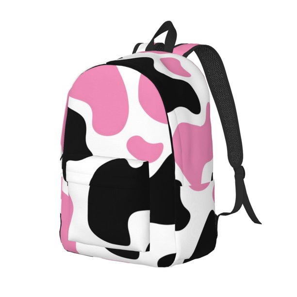 Disketp Cow Spots Mochila de Lona Estampada, Mochila Escolar de Viaje Ligera para Estudiantes y Portátil-Small