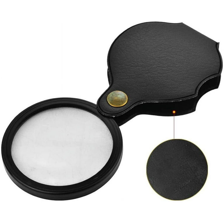 Buy Wholesale China Black Pu Leather Pocket Magnifier Portable