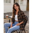 thumbnail image 6 of Zeagoo Womens Plaid Flannel Shirts Long Sleeve Button Down Blouse Cotton Fall Tops, 6 of 6