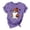 Purple, variant on Women Short Sleeve T Shirts Casual Halloween Print Crew Neck Tee Tops