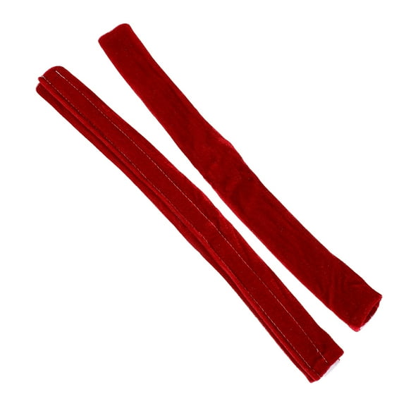 Luxshiny Door Handle Cover For Heat Red Velour 2Pcs 15.4x4.7x0.2In