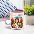 thumbnail image 2 of Thanksgiving Shetland Sheepdog Pilgrim Grateful, Thankful, Blessed Fall Welcome 11oz Accent Two-tone Mug Sheltie Dog Lover Gifts Coffee Tea Cup - 00021, 2 of 5