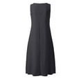 thumbnail image 5 of Clearance under 10$ Sevevn Women's Summer Casual Dress Gradual Sleeveless Neck V-Neck Long Dress Gift for Adults Black S, 5 of 5
