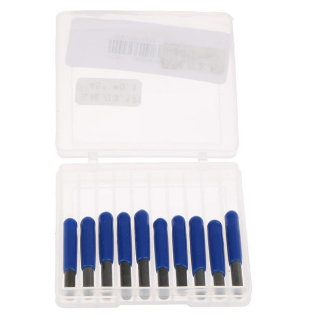 10 Piezas 3.175mm Brocas de material acero De Tungsteno CNC Router Tool 0.1mm - Elección De Grados - Gris plateado- DYNWAVEMX Pedazos de máquina de grabado CNC