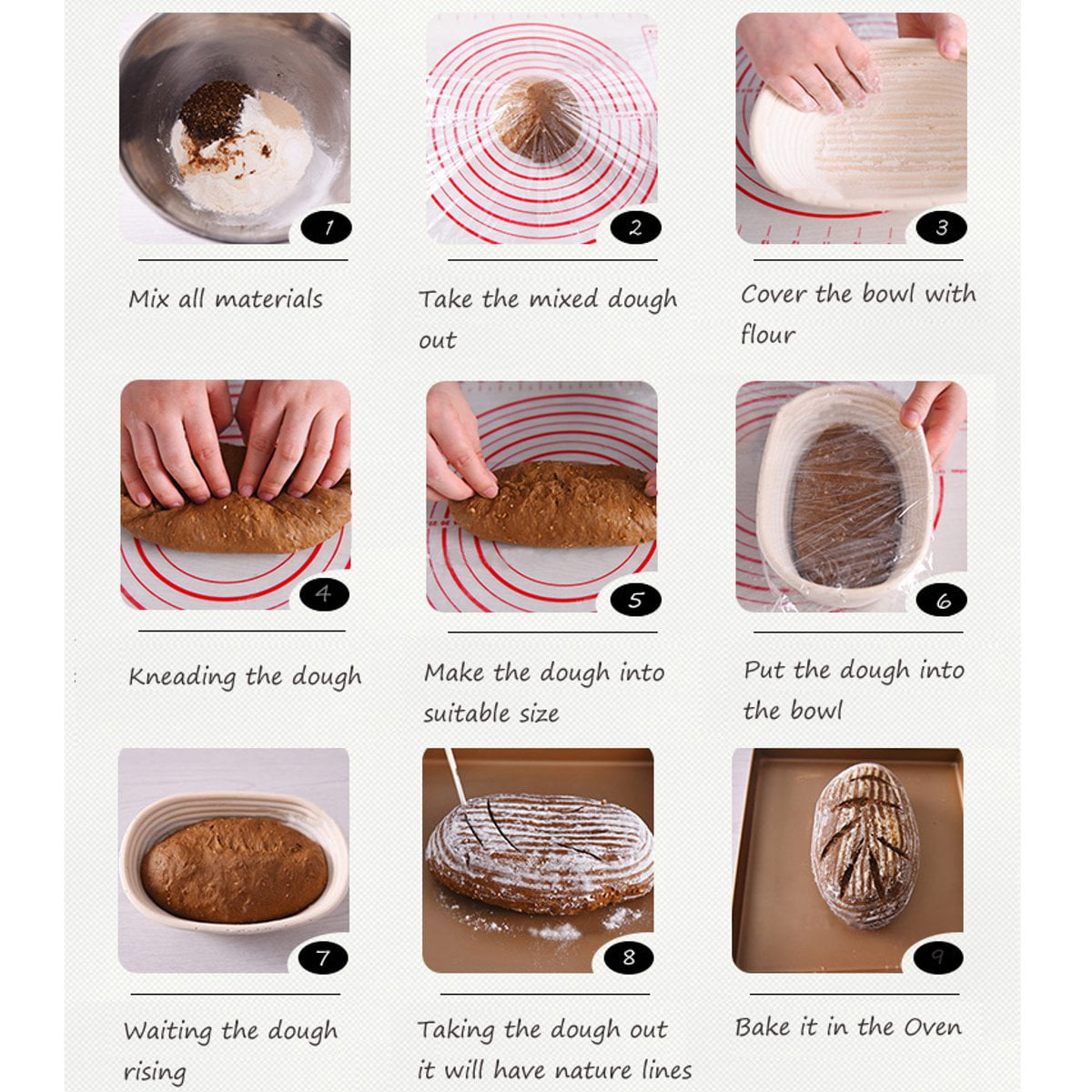 Bread Dough Proofing Rising Rattan Basket & Proofing