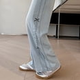 thumbnail image 5 of OGLCCG Girls Jeans Y2K High Waist Vintage Straight Leg Denim Pants with Pockets Boyfriend Trendy Streetwear Bow Embroidered Denim Pants 3-14 Years, 5 of 7