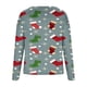 thumbnail image 5 of Camisas de Navidad Para Mujer, Tops de Cuello Redondo, Blusa de Otoño Holgada de Manga Larga Con Estampado Informal A La Moda, Jersey Odeerbi  ODB196973, 5 of 5