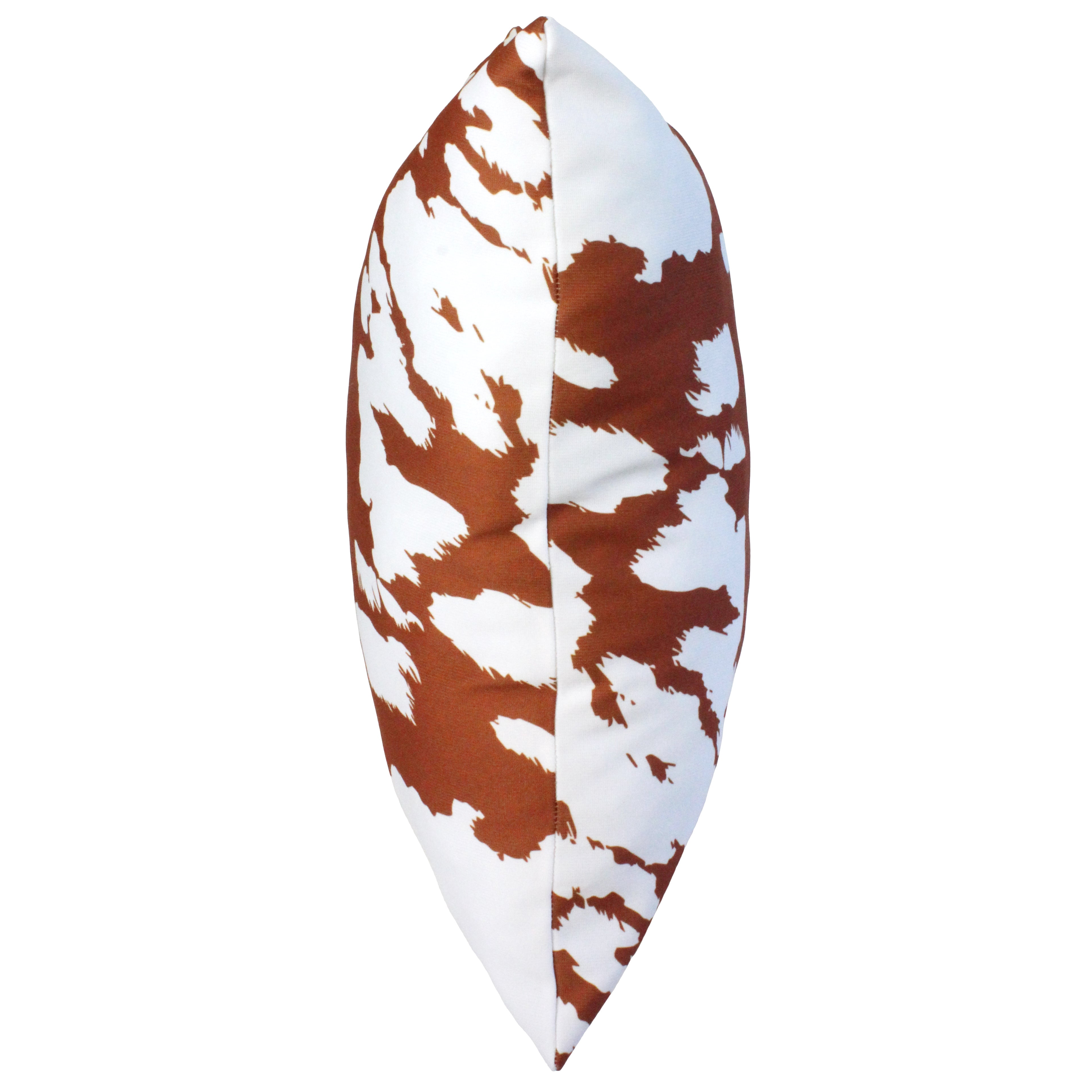 Everything Comfy Cow Print Decorative Throw Pillow, 16x16 Inch, Tan/White,