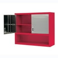 Seville Classics UltraHD Double Wall with Open Shelf, Red