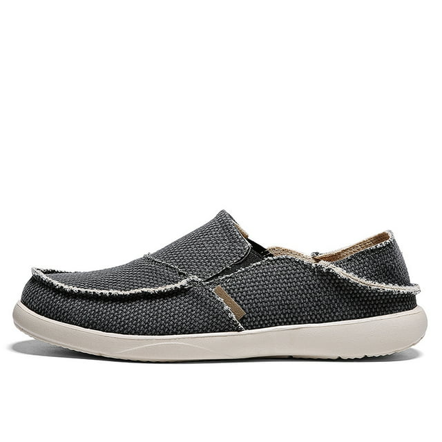 Lightweight and Breathable Men‘s Canvas Slip-On Loafer Sneakers