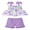 Purple, variant on Aideaone Toddler Girls Summer Outfit 2 Piece Ruffle Sleeveless Shirts Tops Shorts Set Clothes for Baby Girl Sizes 2T-5T