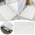 thumbnail image 3 of 3/2/1PCS White Cotton Classic Rug Bath Mats Absorbent Cotton Hotel Spa Shower Bathtub Mats [Not A Bathroom Rug] Machine Washable Shower Bathroom Floor Towel, 3 of 9