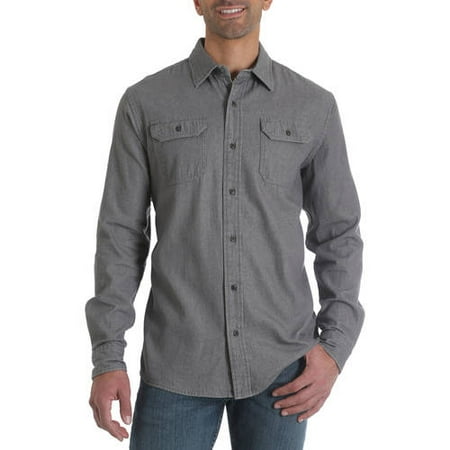 Mens Long Sleeve Stretch Denim Shirt