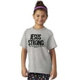thumbnail image 4 of Jesus Strong Philippians 4:13 Bible Crewneck T Shirts Boy Girl Teen Brisco Brands XS, 4 of 6