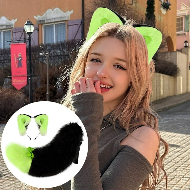 Japanese Style Animal Ear Headband Set With Tail Accessories For Halloween Parties And Dress Up Events Cookie Run Cool for Men Bones Robe Men Robe with Hood And Cape with Hood Another Anime Cool Anime