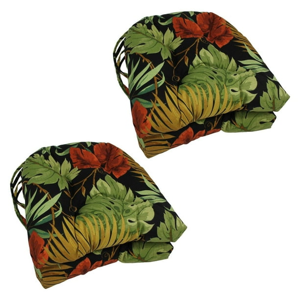 Blazing Needles U-Shape Outdoor 16 x 16 in. Chair Cushions - Set of 4