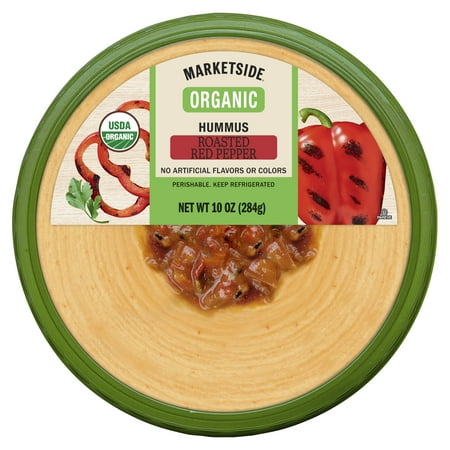 Marketside Organic Roasted Red Pepper Hummus, 10 oz