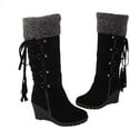 thumbnail image 3 of Bottes d'Hiver Femmes Talons Hauts Bottines Chaussures, 3 of 4