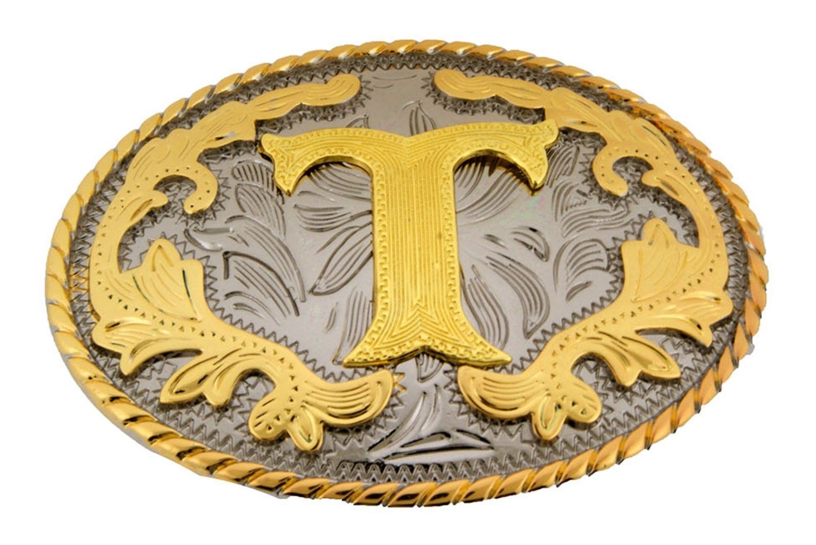 Buckles Zone Initial Letter "T " Belt Buckle Monogram Middle Initial