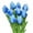 Light blue, variant on JeashCHAT 10 Pcs Artificial Tulips Flowers 12.6" Fake Tulips with Stems Bouquet Fake Flowers for Vase Centerpieces Wedding Home Office Party Decoration
