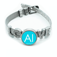 thumbnail image 1 of Química de metales pobres elementos periodo cuadro aluminio al Pulsera pulsera pulsera de cristal amor pulsera ajustable, 1 of 2