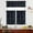 Pure Black, variant on Turquoise 3-Piece Kitchen Curtain, Wave Line Pattern Window Treatment Tiers Kitchen Curtains 36 Inch Length Farmhouse(52X18 26X36 Inch, Turquoise,3 Piece)
