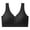 🔥 Black, variant on YYV No Underwire No Wire Bras for Women Beautiful Back Sports Bra Solid Color Elastic Shoulder Straps Wireless Support Breathable Front Closure U Back Design Anti-Slip Removable Pads Comfortable