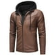 thumbnail image 4 of Chaquetas Casuales Con Capucha Para Hombre Chaquetas Con Capucha de Cuero Con Control de Acceso Con Doble Cremallera Odeerbi ODB-4, 4 of 9