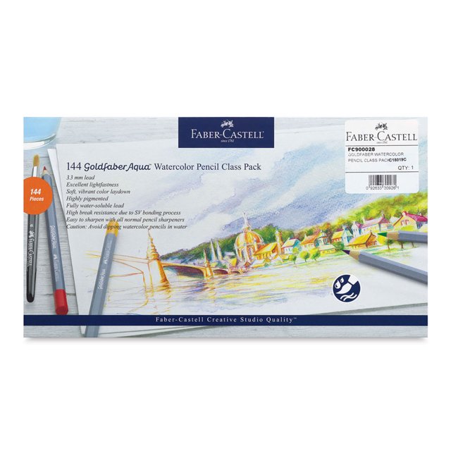 Faber-Castell Creative Studio Goldfaber Water Color Pencil Classpack - 144 Pencils in 12 Colors