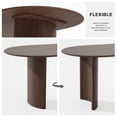 thumbnail image 5 of MAYEERTY 67x33.5x30in Modern Oval Dining Table for Home Dining Rooms and Kitchen Breakfast Nooks, Walnut, 5 of 7