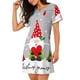 thumbnail image 2 of Balery Merry Christmas Gnome1 Camisón de manga corta con cuello redondo para mujer, cómodo y elegante., 2 of 6