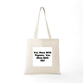 thumbnail image 5 of CafePress - You Mess With Pigeons, You Me Tote Bag - Unisex Canvas Tote Bag, Beige, 1-Piece, 5 of 6
