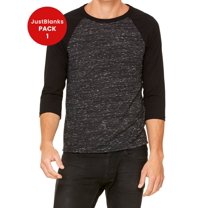 JustBlanks Three Quarter Sleeve Baseball T Shirt Pre Shrunk Contrast Raglan