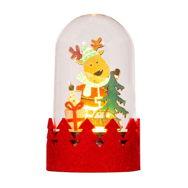 Decoración navideña Led Adornos de madera luminosos Regalos de Navidad para niños