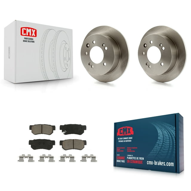 CMX Rear Disc Brake Rotors and Ceramic Pads Kit for Car Hyundai Elantra K8C-102111