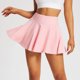 thumbnail image 4 of ICHUANYI Clearance Women's Summer Pleated Tennis Skirts Athletic Stretchy Short Yoga With Pocket Fake Two Piece Trouser Skirt Shorts(Pink, L) ICHUANYI WER2023081508054, 4 of 7