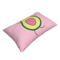 thumbnail image 3 of Bingfone Cute Avocado Standard Size Pillowcase, Long Staple Pure Cotton Envelope Closure Pillow Cover,16"X24", 3 of 9