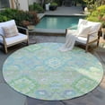 thumbnail image 6 of Addison Rugs Chantille Indoor/Outdoor Traditional Vintage Mint Washable Round Rug, 8' x 8', 6 of 6